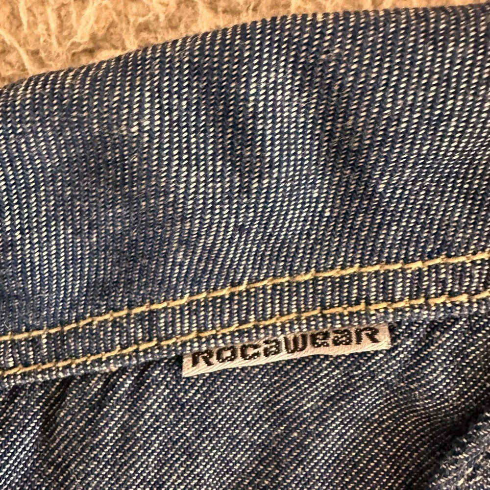 Y2K 90s Rocawear Jacket Mens Large Chore Shacket Denim Metal Buttons‎ Oversized